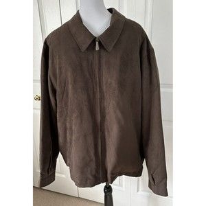 London Fog Mens Brown Jacket Removable Quilted Lining Pockets Collared Coat XL